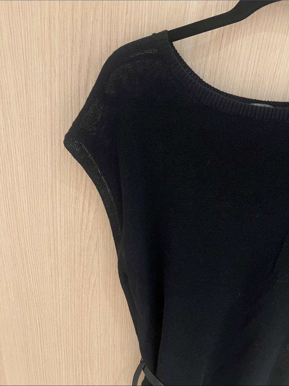 Vince Black Mini Dress with Removable Waist Belt - Picture 5 of 5